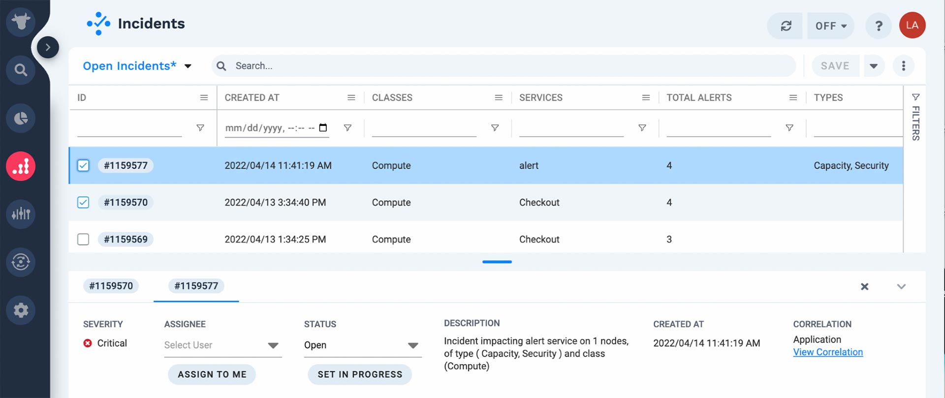 review correlation from incident details